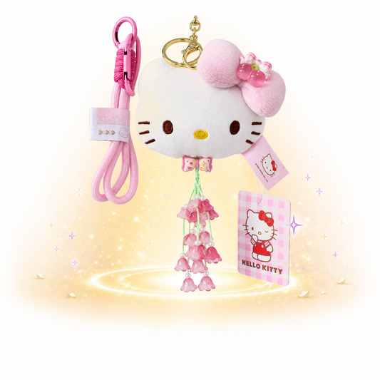 Hello Kitty Cherry Blossom Plush Keychain